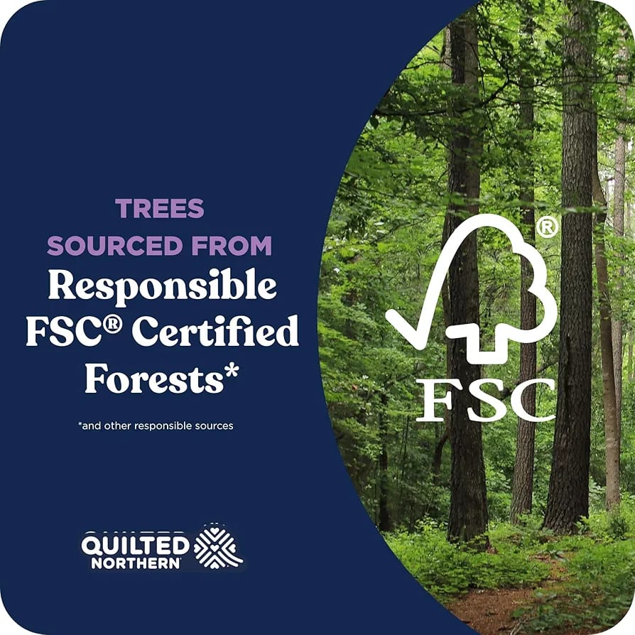 Quilted Northern Ultra Plush Toilet Paper, 24 Mega Rolls = 96 Regular Rolls, 3X Thicker*, 3 Ply Soft Toilet Tissue